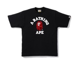 Trendy Brand Bape Cotton Heavy Camouflage Cartoon Monkey Print Unisex Short Sleeve Shark Ape Man Loose T-Shirt Top